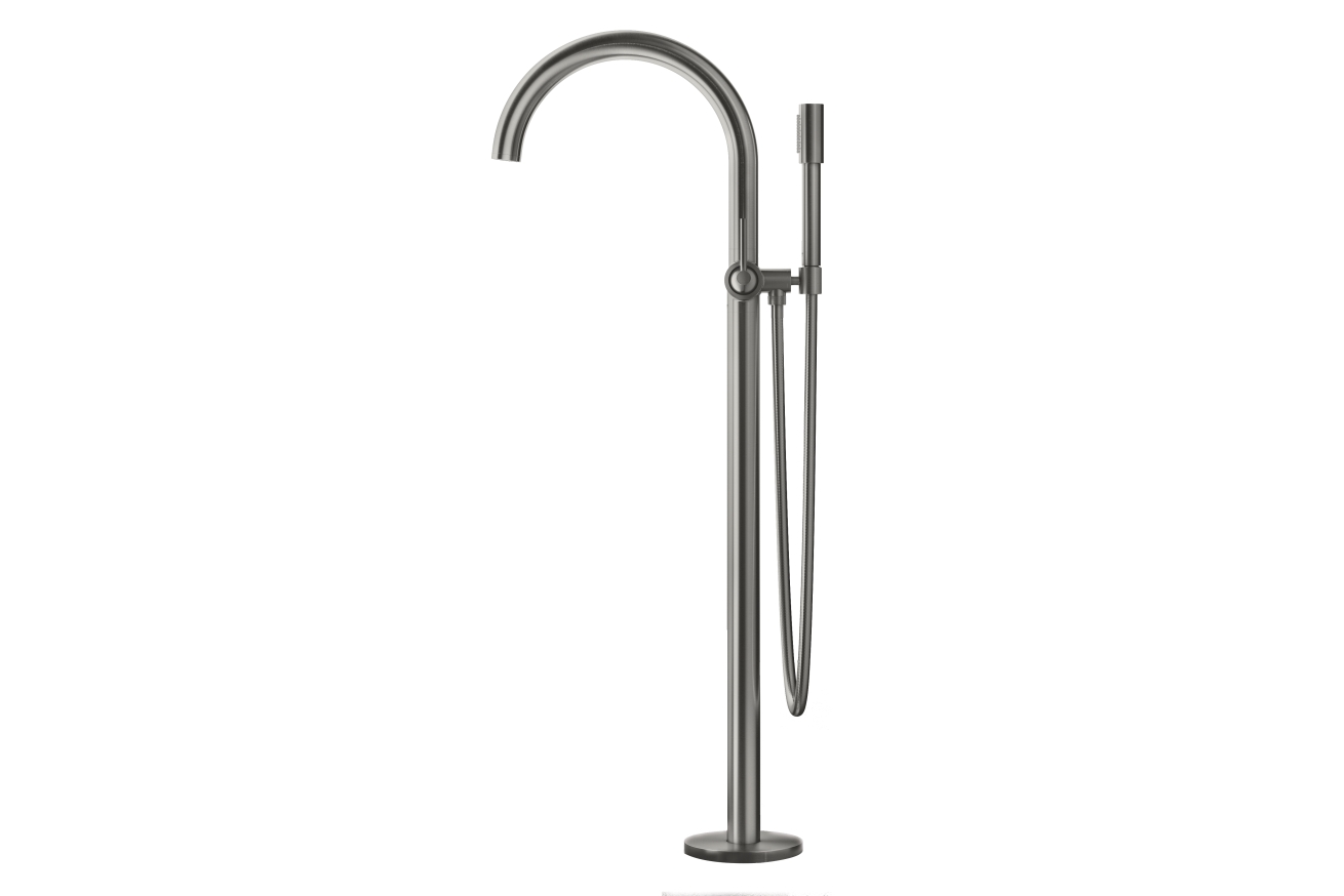 Внешняя часть смесителя для ванны GROHE Atrio напольного монтажа, темный графит матовый (32653AL3)