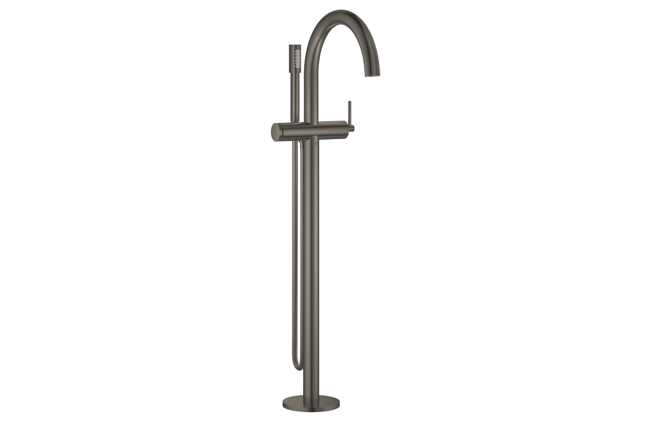 Внешняя часть смесителя для ванны GROHE Atrio напольного монтажа, темный графит матовый (32653AL3)