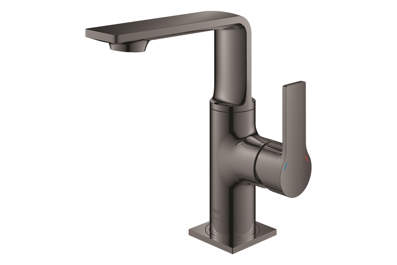 Смеситель для раковины GROHE Allure с донным клапаном, M-Size, темный графит глянец (32757A01)