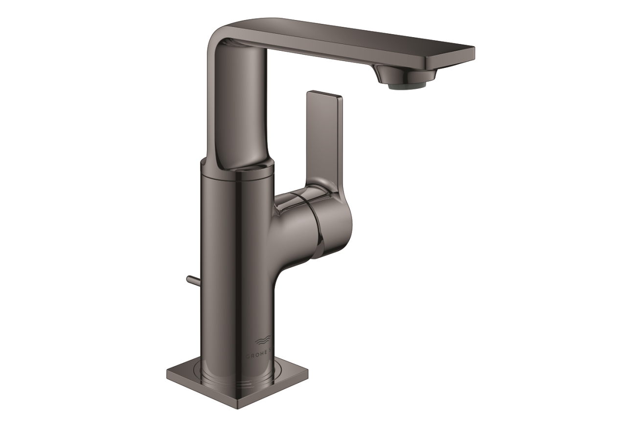 Смеситель для раковины GROHE Allure с донным клапаном, M-Size, темный графит глянец (32757A01)