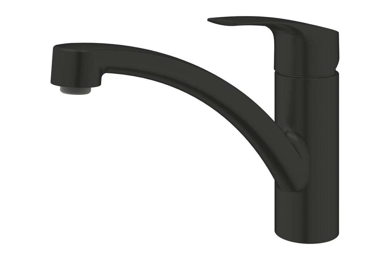 Смеситель для кухонной мойки GROHE Eurosmart с поворотным изливом, матовый черный (332812433)