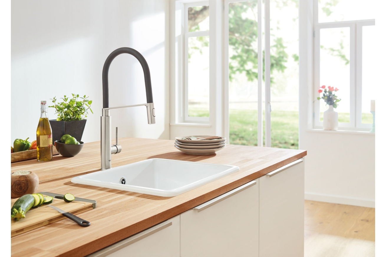 Смеситель для кухни GROHE Concetto профессиональный, суперсталь (31491DC0)