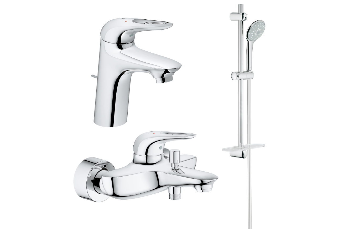 Готовый комплект для ванной комнаты GROHE Eurostyle, хром (NB0006)
