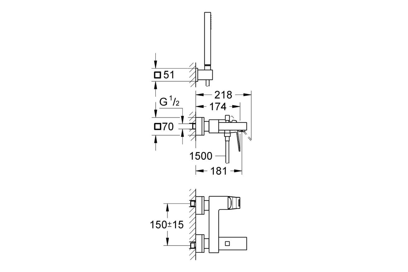 Готовый комплект для ванной комнаты GROHE Eurocube (NB0028)