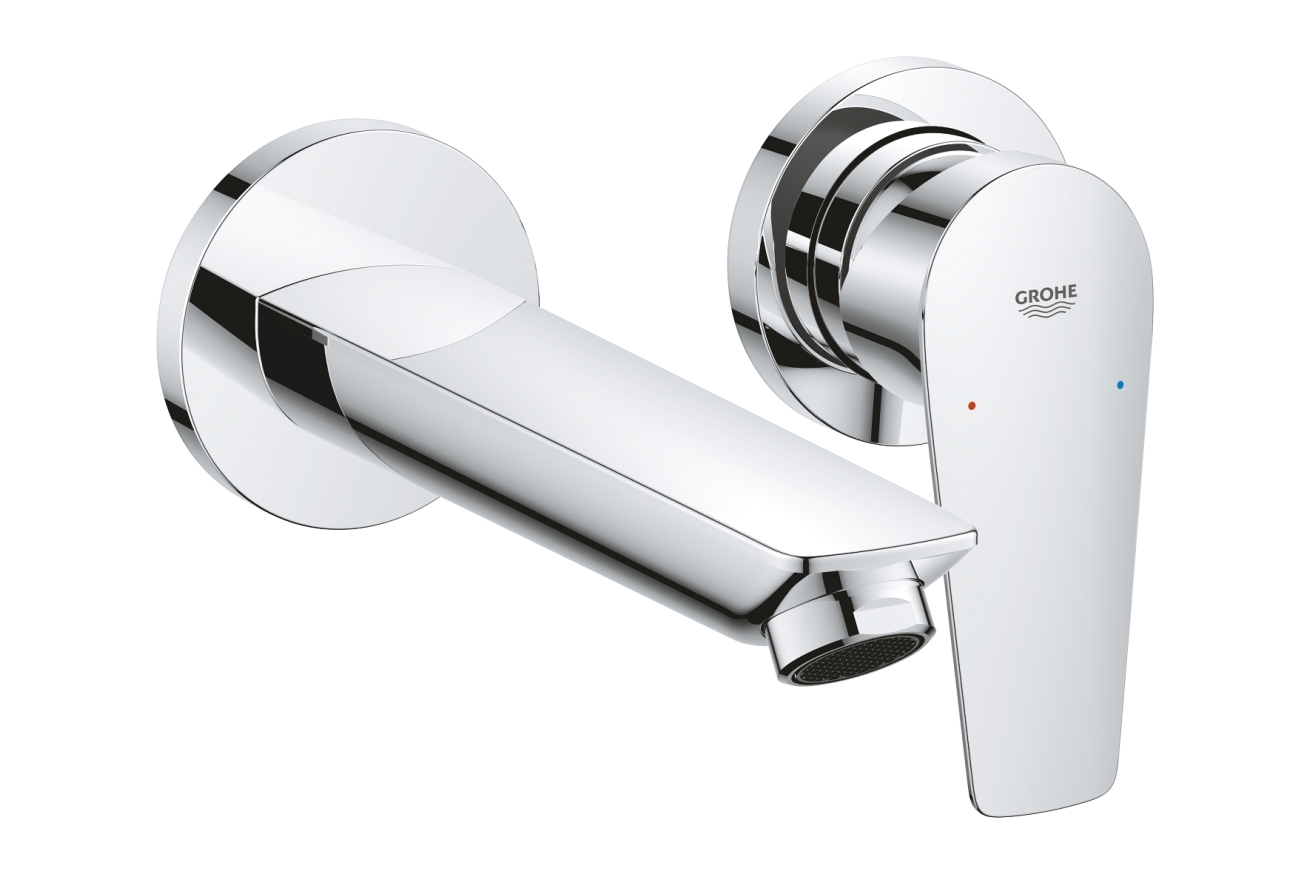 Смеситель для раковины GROHE BauEdge в комплекте с монтажной частью, хром (20474001)