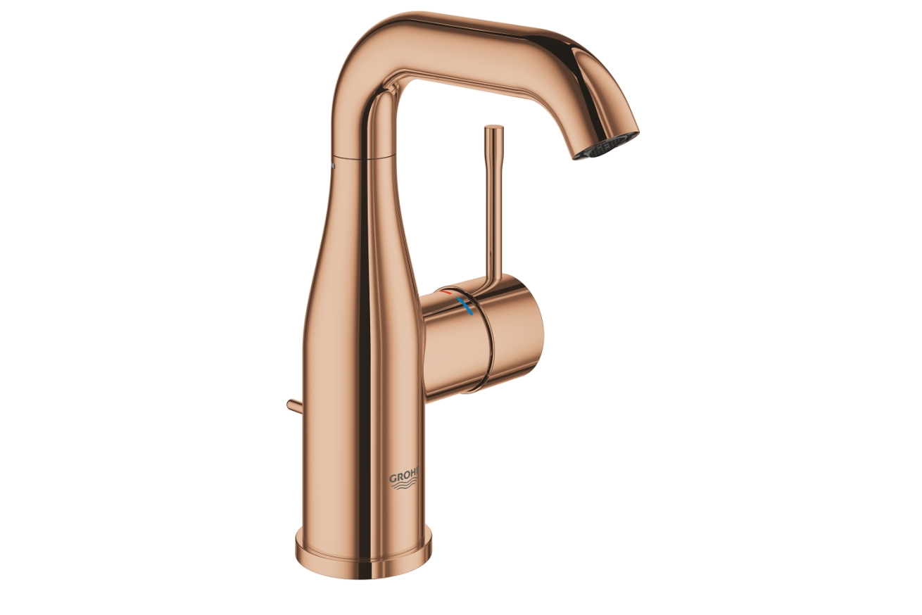 Смеситель для раковины GROHE Essence с донным клапаном, M-size, теплый закат глянец (24173DA1)