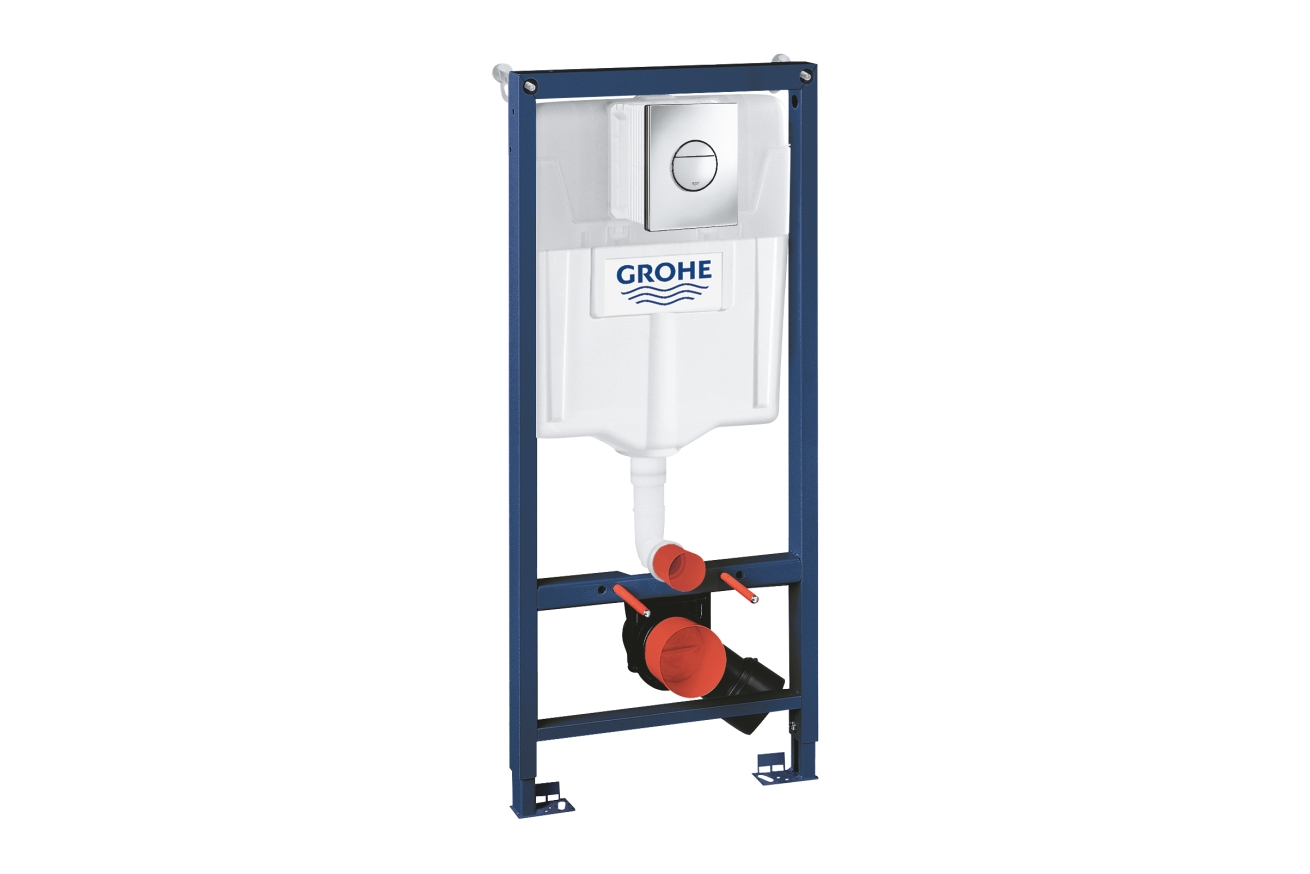Инсталляция для подвесного унитаза GROHE Rapid SL в сборе 3-в-1, с накладной панелью Nova Cosmopolitan, хром (38860000)