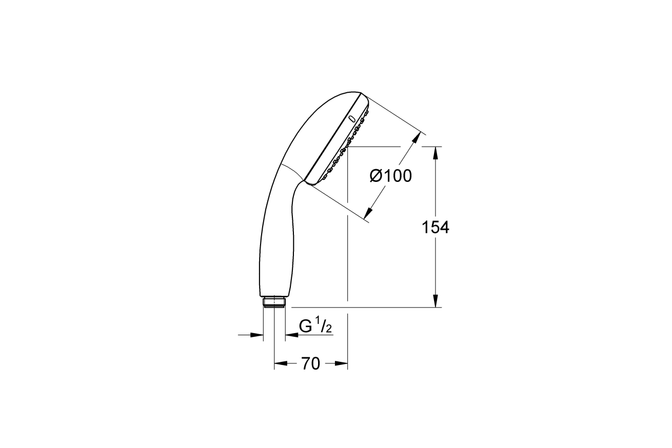 Душевой гарнитур GROHE Tempesta 110, 1 режим струи, душевая штанга 900 мм, 16,6 л/мин, хром (27854003)