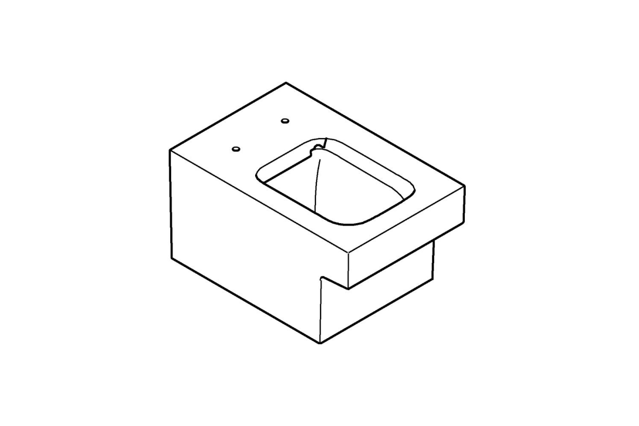 Унитаз GROHE Cube Ceramic подвесной, с покрытием PureGuard, альпин-белый (3924500H)