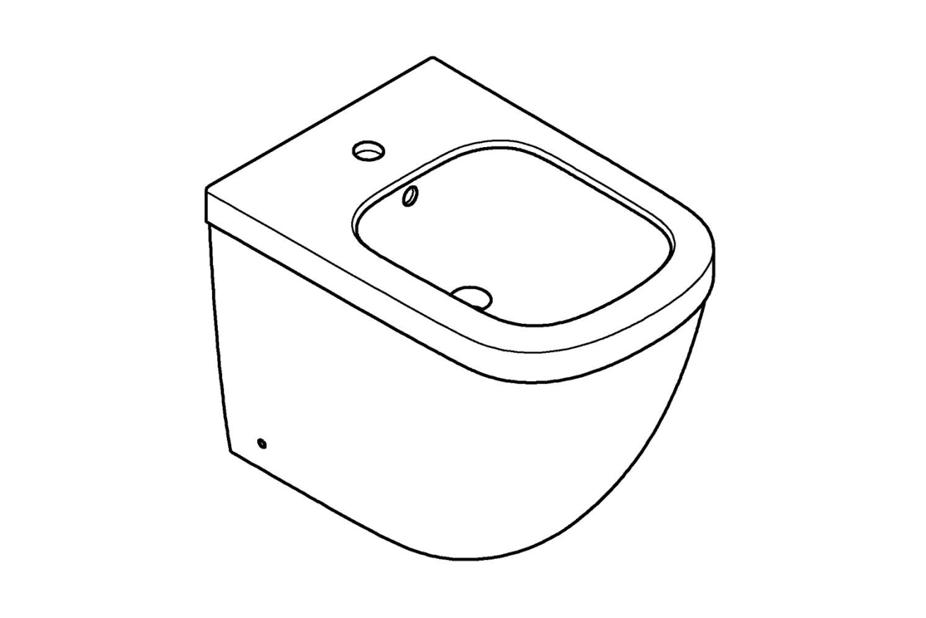 Биде напольное, GROHE Euro Ceramic, альпин-белый, (3934000H)