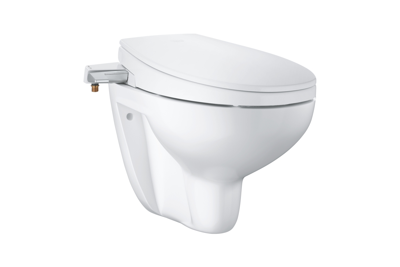 Унитаз GROHE Bau Ceramic подвесной, с сиденьем-биде, альпин-белый (39651SH0)