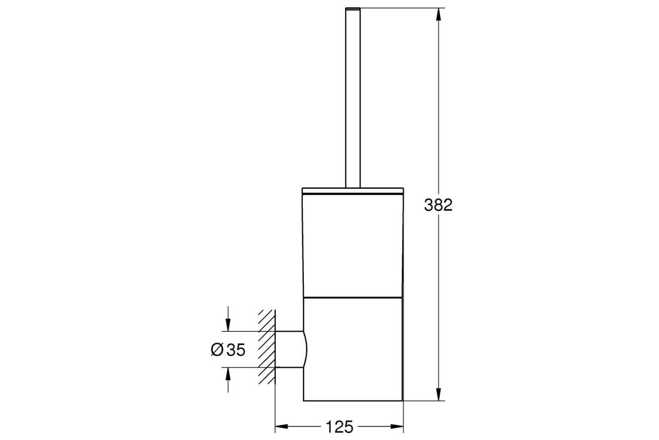 Туалетный ершик GROHE Atrio New с держателем, холодный рассвет глянец (40314GL3)