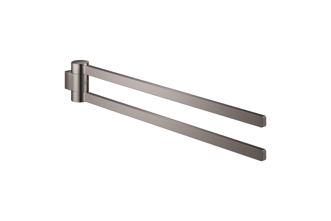 Держатель для полотенца GROHE Selection 400 мм, двойной, поворотный, темный графит глянец (41063A00)