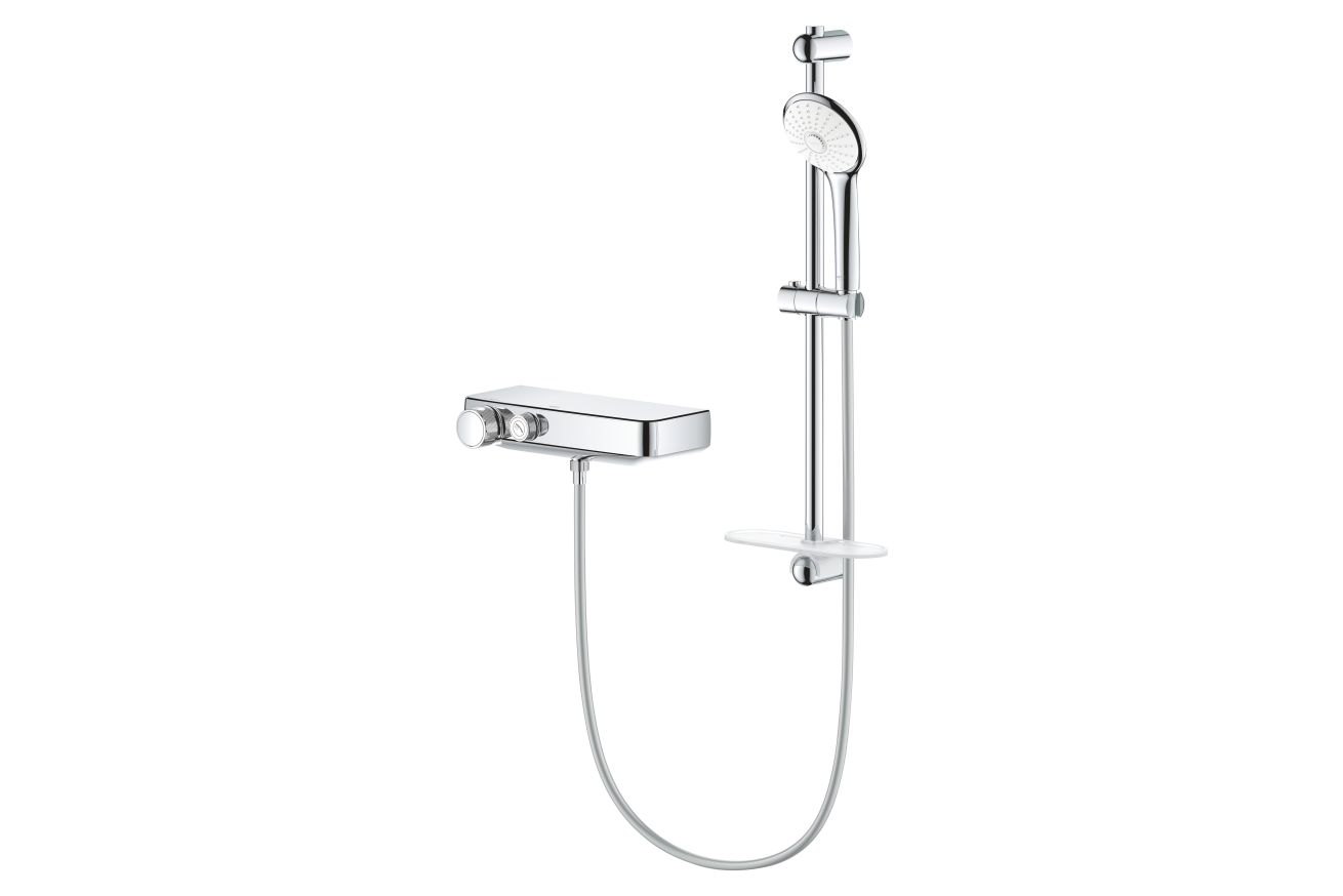 Термостат для душа GROHE Grohtherm SmartControl с душевым гарнитуром, хром (34720000)