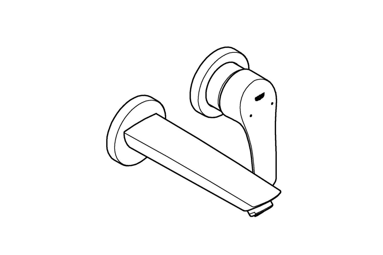 Внешняя часть смесителя для раковины GROHE Eurosmart на 2 отверстия, S-Size, хром (29337003)