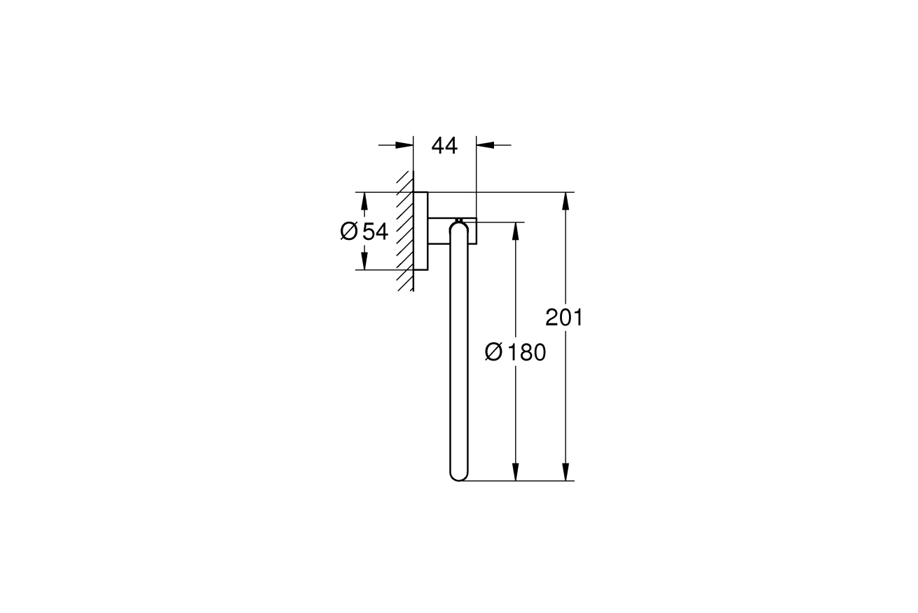 Кольцо для полотенца GROHE Essentials, холодный рассвет матовый (40365GN1)
