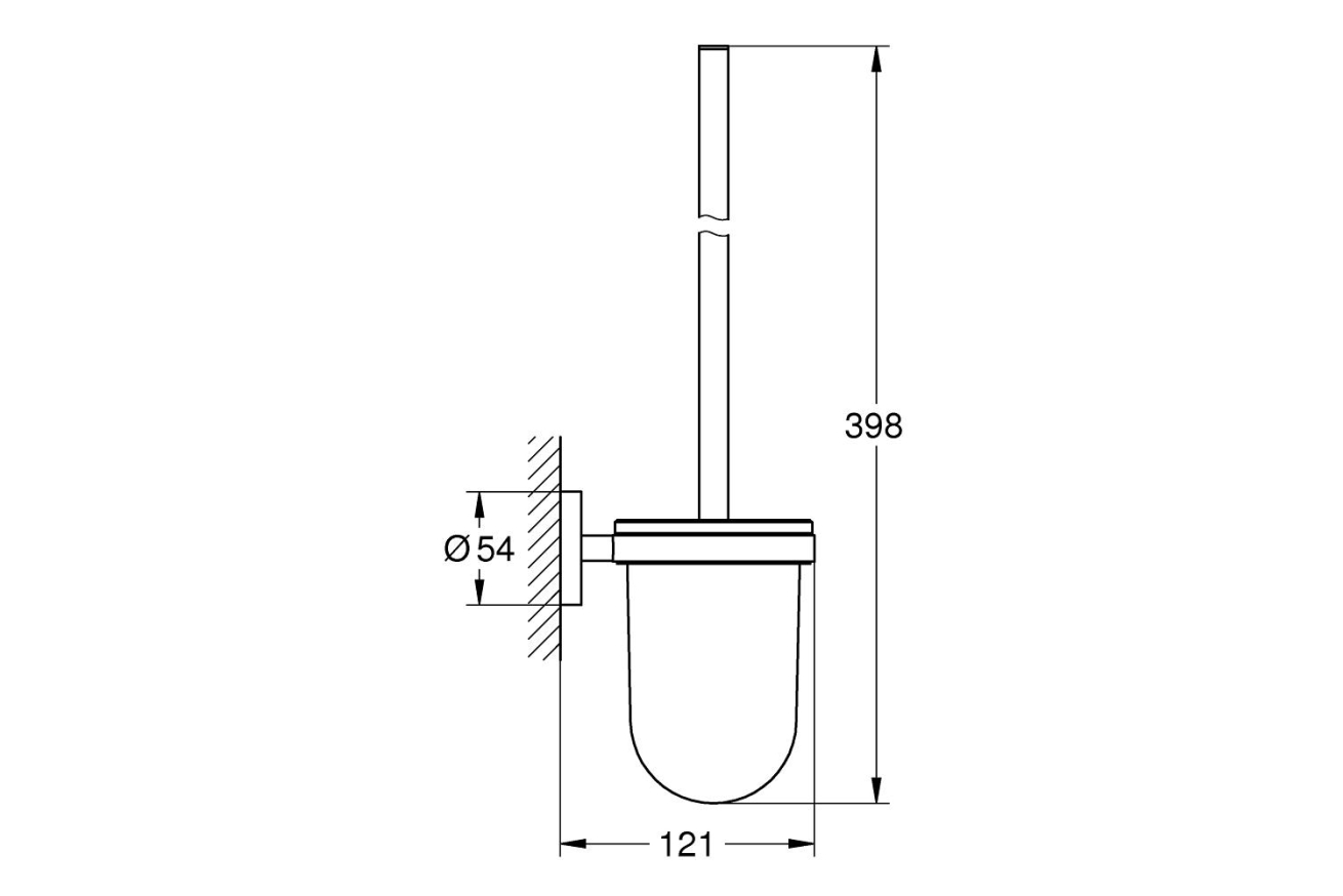 Туалетный "ершик" в комплекте, GROHE Essentials, хром, (40374001)