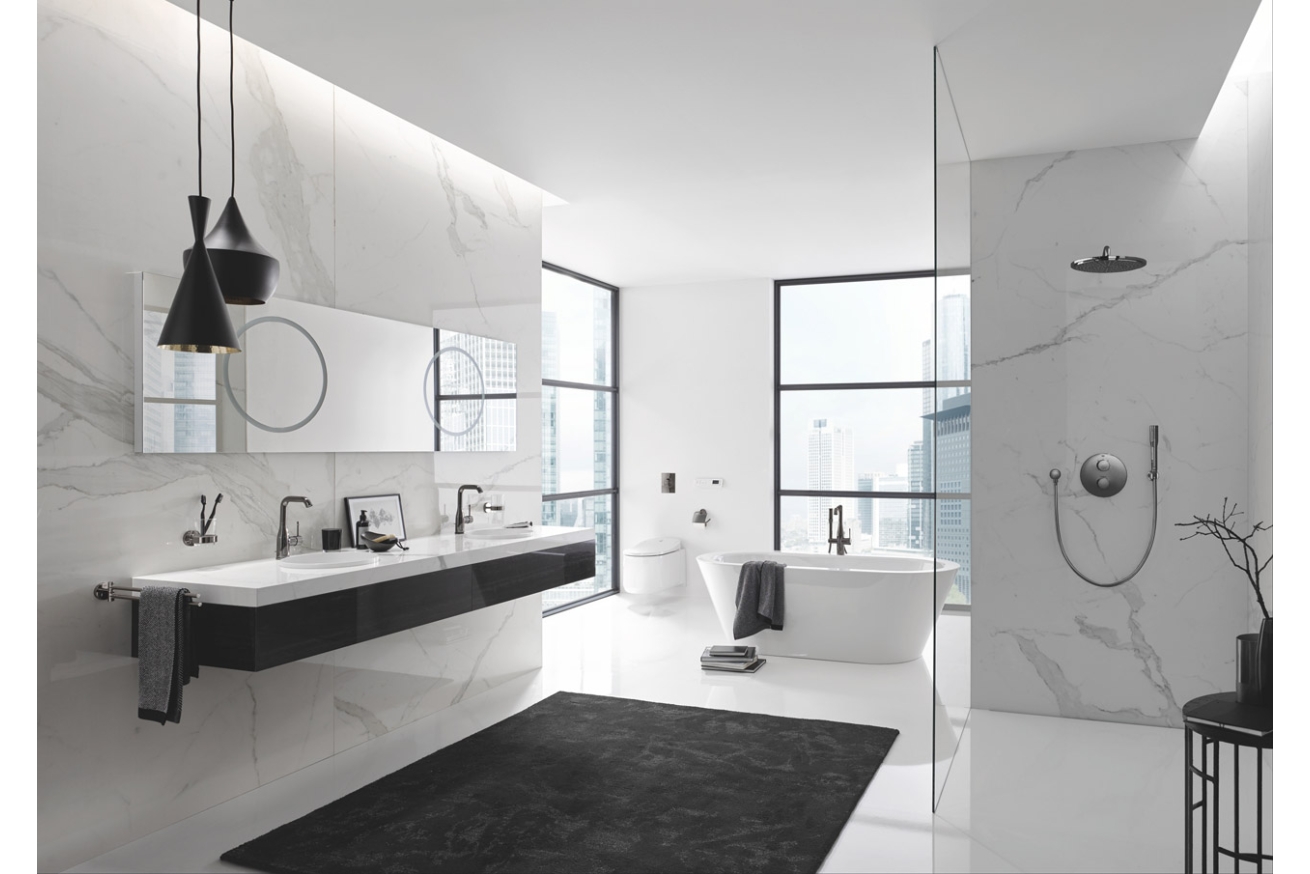 Дозатор жидкого мыла GROHE Essentials, тёмный графит глянец (40394A01)