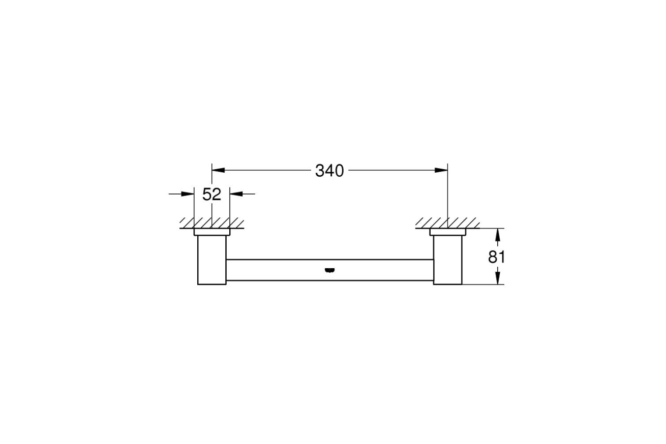 Ручка для ванной, GROHE Essentials Cube, хром, (40514001)