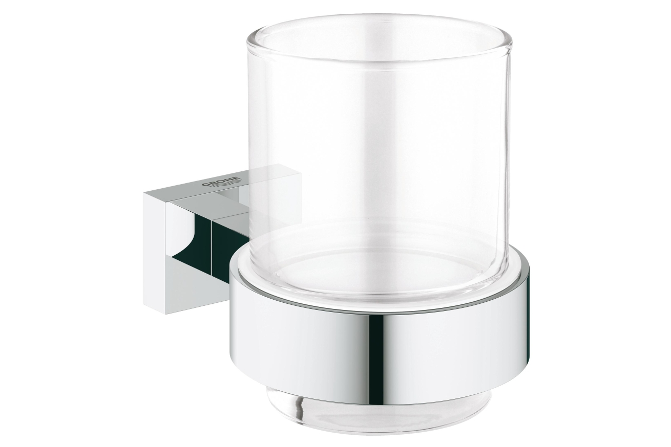 Стакан с держателем, GROHE Essentials Cube, хром, (40755001)