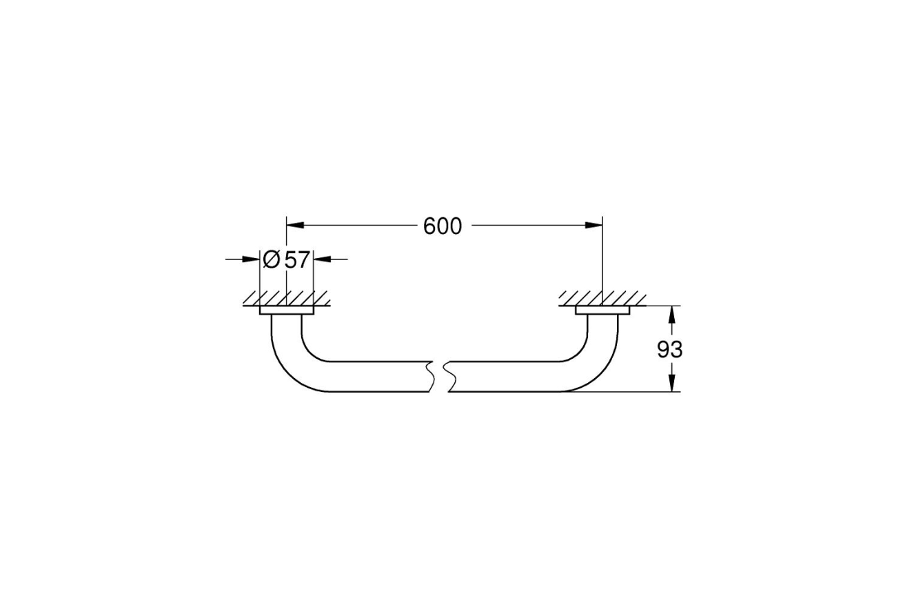 Ручка для ванной GROHE Essentials 610 мм, хром (40794001)