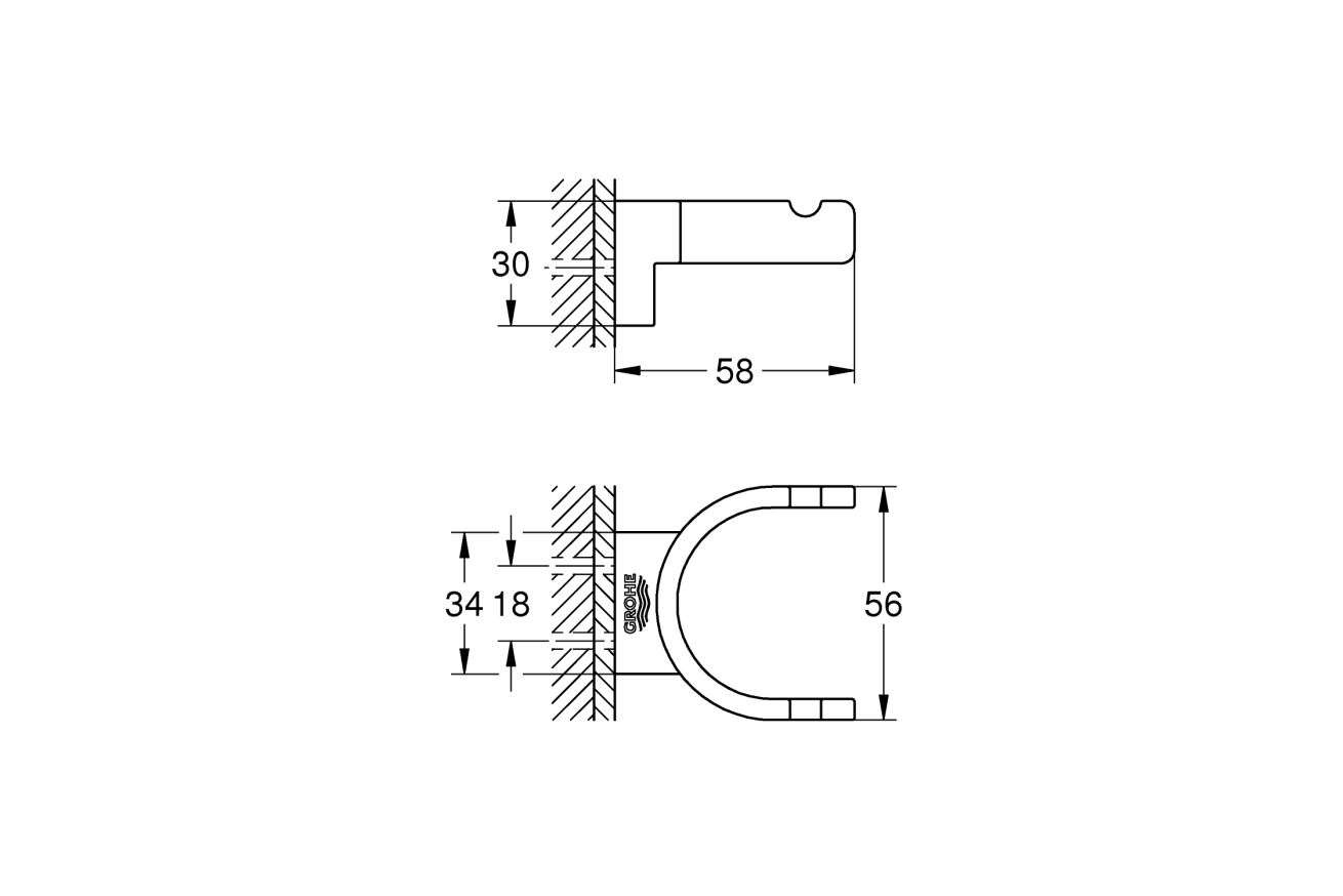 Крючок двойной GROHE Selection, никель матовый (41049EN0)
