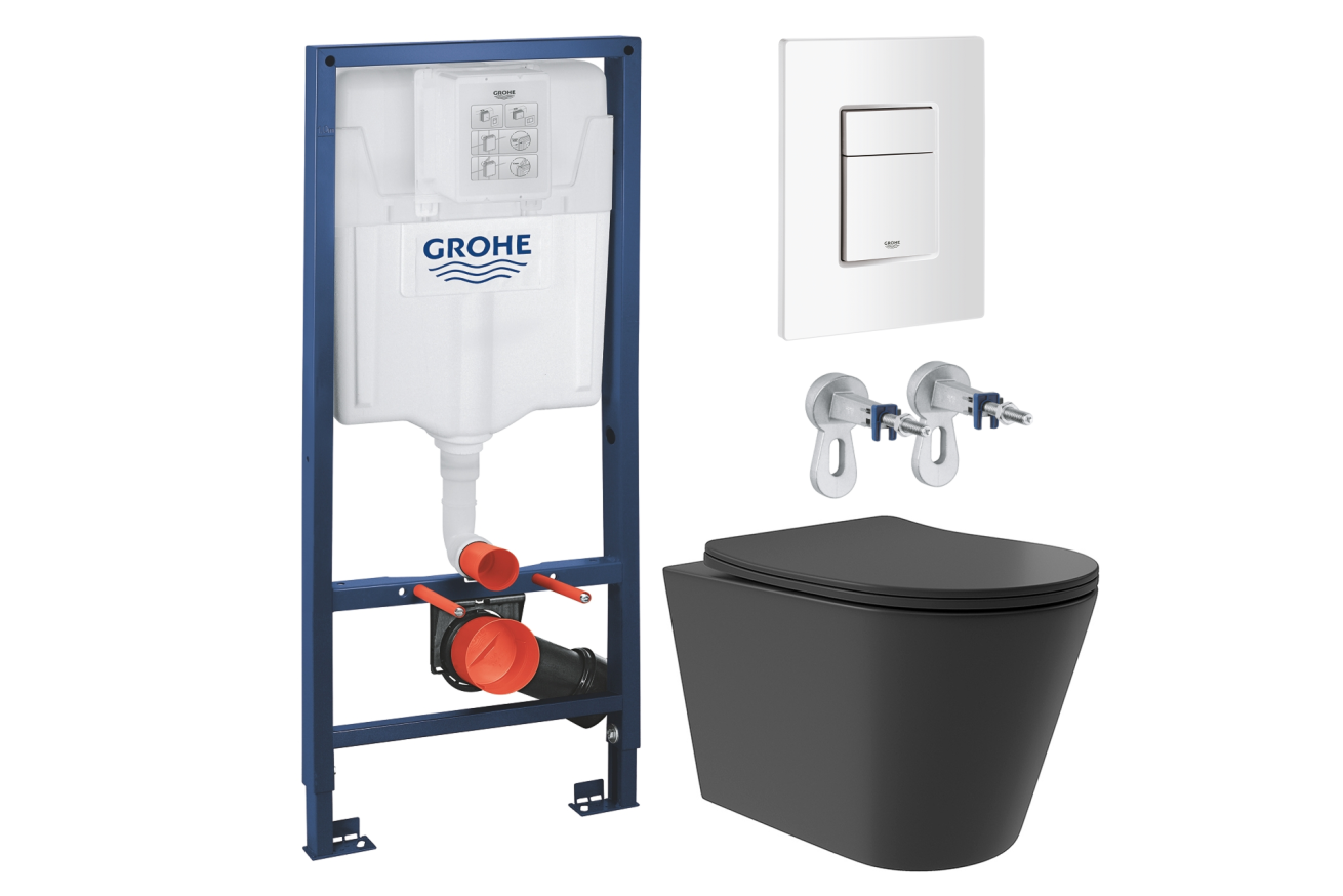 Комплект инсталляции GROHE Rapid SL 38772SH0 с унитазом Aqueduto CONE Plus CONT0240 и раковиной Aqueduto ESPIRAL D400 ESP0140 (NW0416)