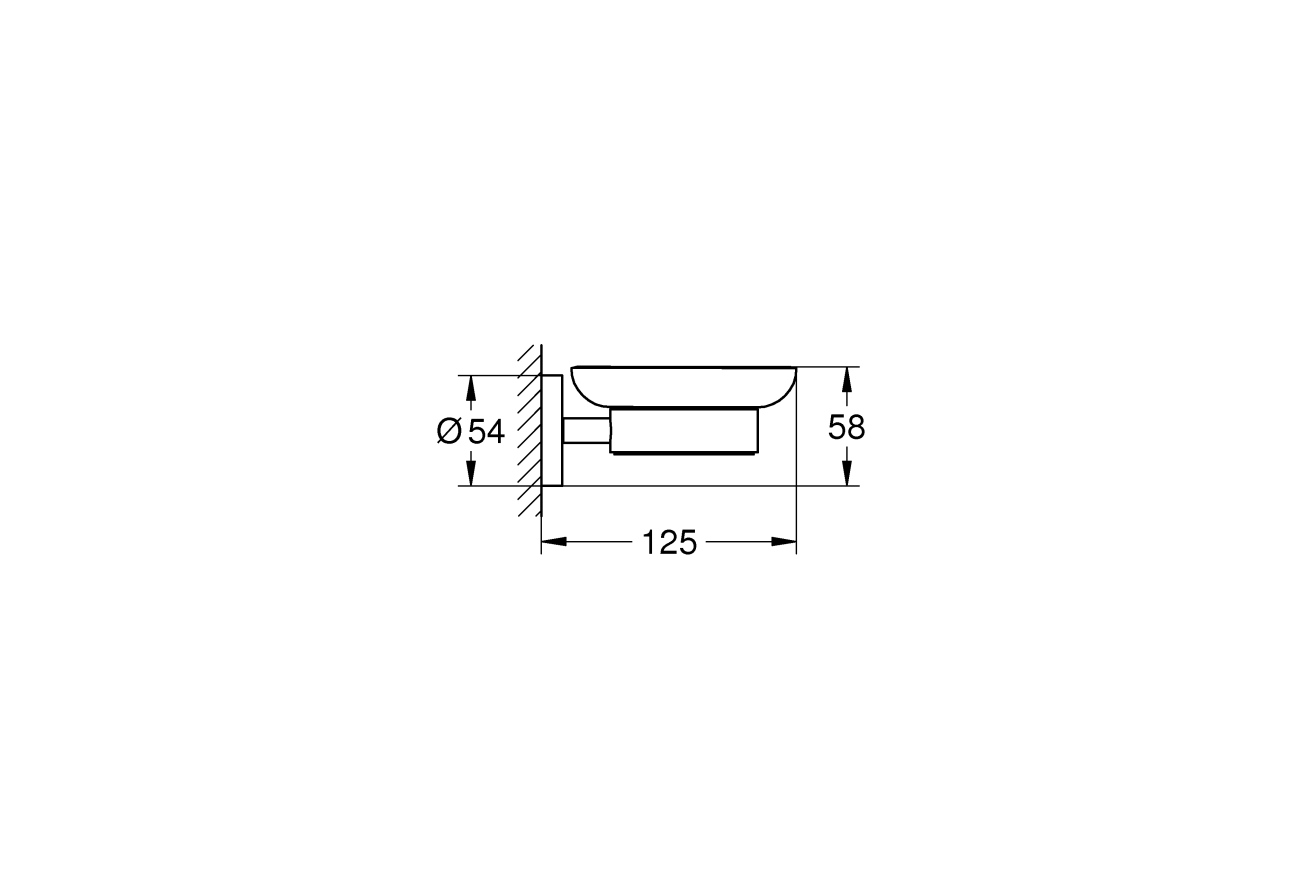 Мыльница GROHE Essentials с держателем, никель матовый (40444EN1)