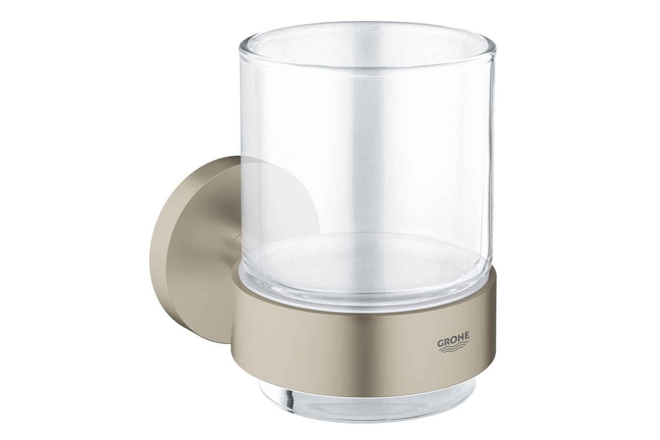 Стакан с держателем GROHE Essentials, никель матовый (40447EN1)