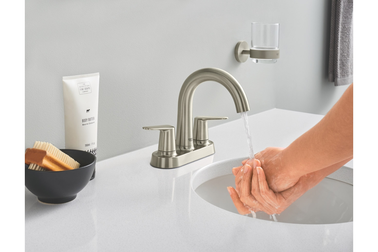Стакан с держателем GROHE Essentials, никель матовый (40447EN1)