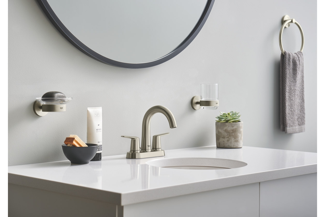 Стакан с держателем GROHE Essentials, никель матовый (40447EN1)
