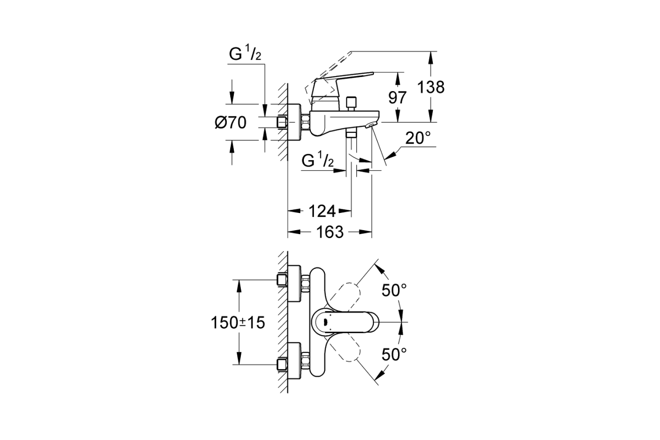 Готовый комплект для ванной комнаты GROHE Eurosmart Cosmopolitan (NB0043)
