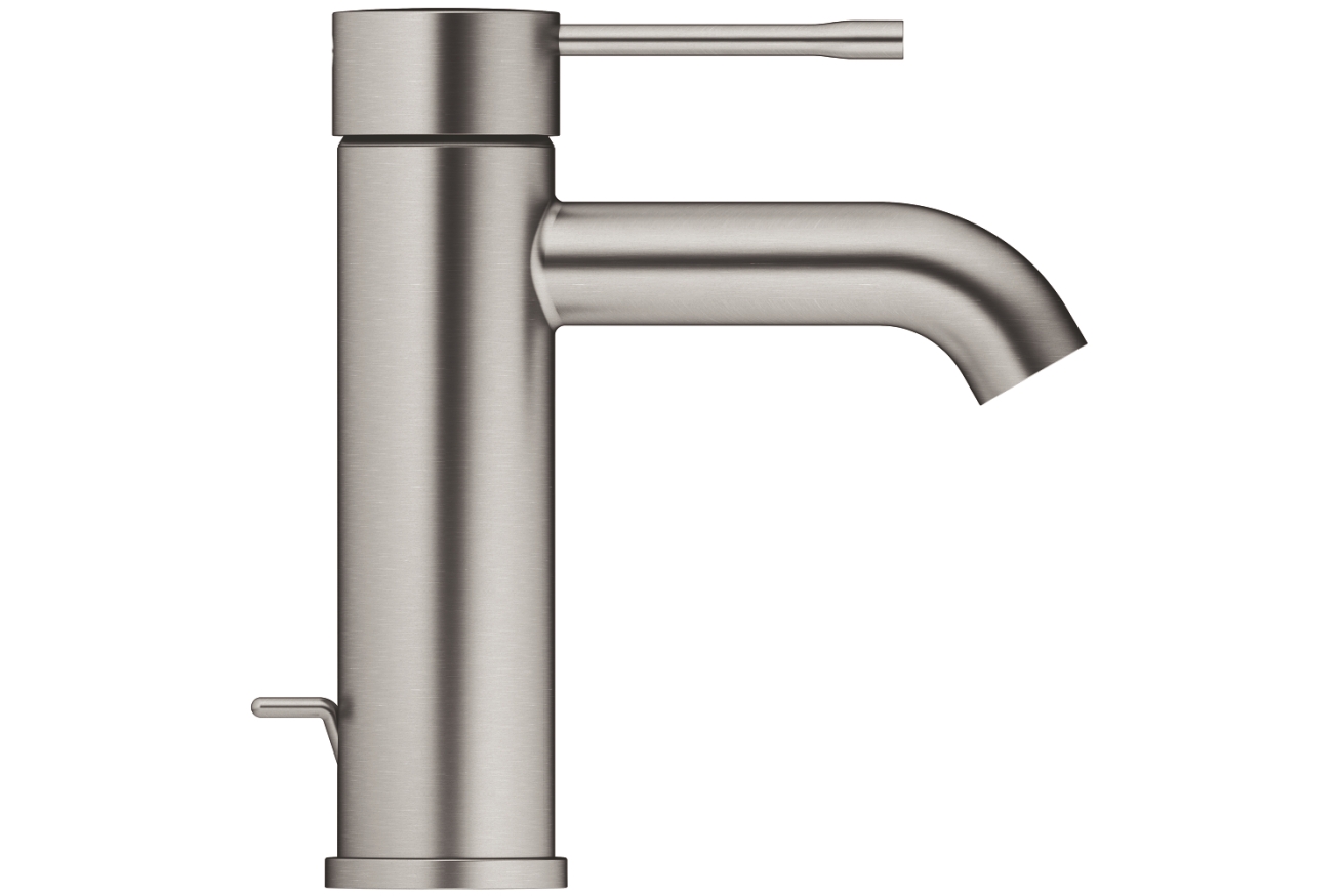 Смеситель для раковины GROHE Essence с донным клапаном, S-size, темный графит матовый (24171AL1)