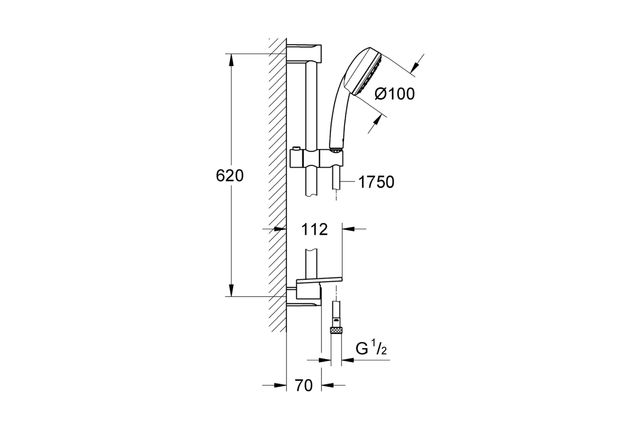 Комплект смесителей GROHE BauLoop с душевым гарнитуром Tempesta Cosmopolitan 100, хром (NB0081)