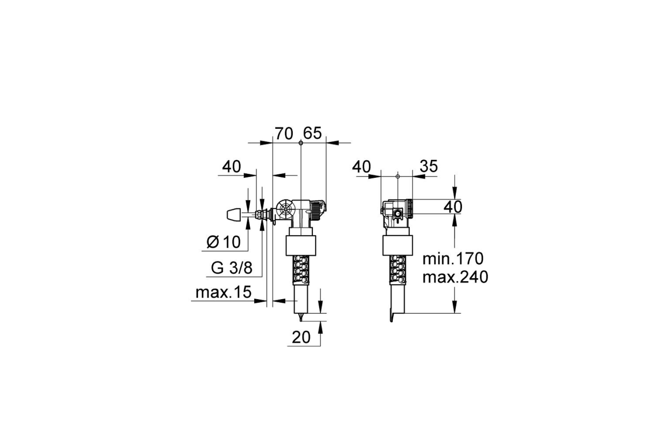 Наполнительный клапан GROHE 3/8" (37095000)