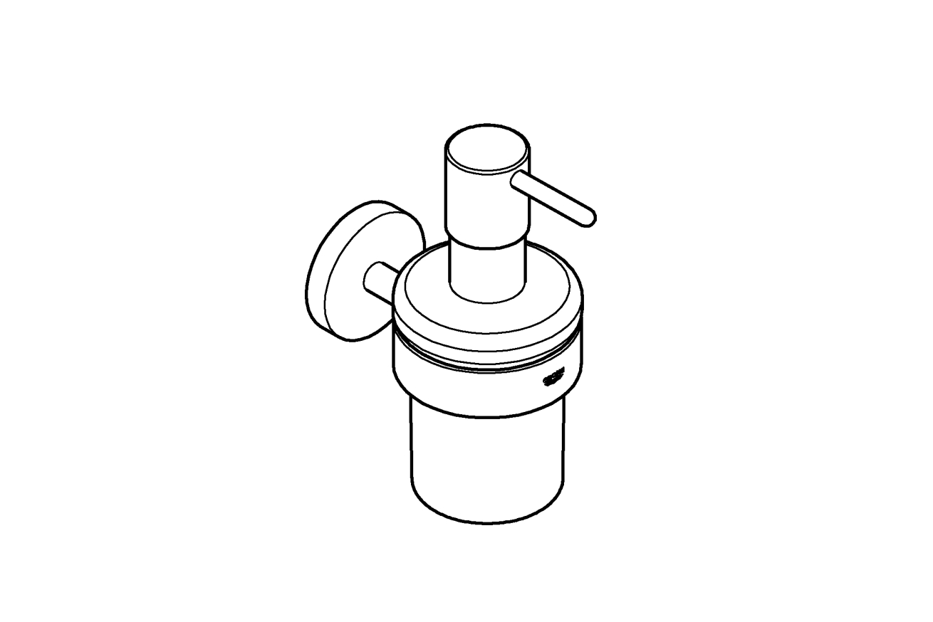 Дозатор жидкого мыла GROHE Essentials с держателем, никель матовый (40448EN1)