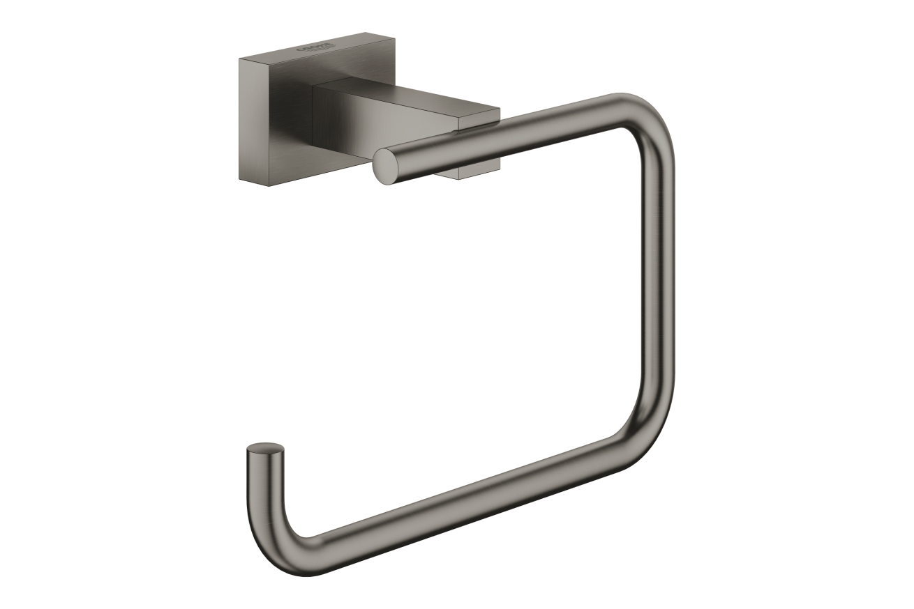 Держатель для туалетной бумаги без крышки GROHE Essentials Cube, темный графит матовый (40507AL1)