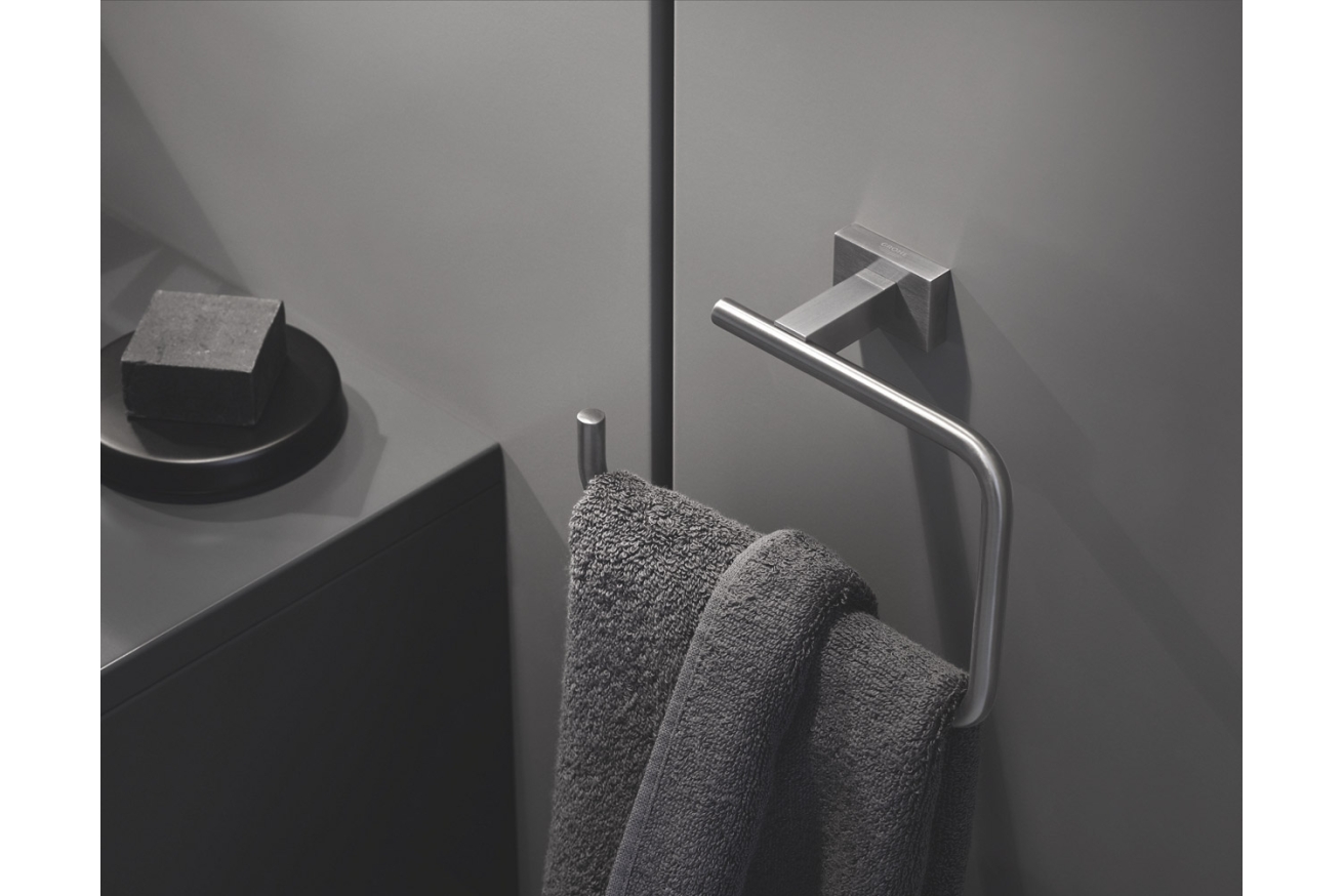 Держатель для туалетной бумаги без крышки GROHE Essentials Cube, суперсталь (40507DC1)