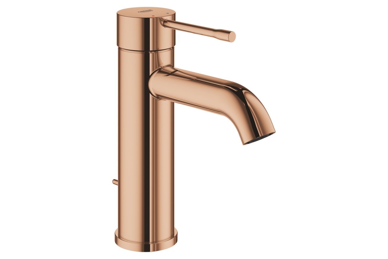 Смеситель для раковины GROHE Essence с донным клапаном, S-size, теплый закат глянец (24171DA1)