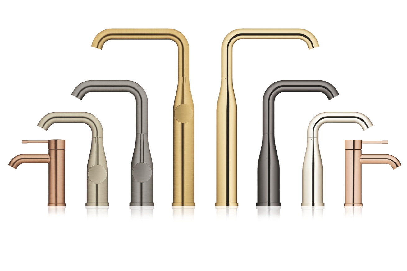 Смеситель для раковины GROHE Essence с донным клапаном, S-size, теплый закат глянец (24171DA1)