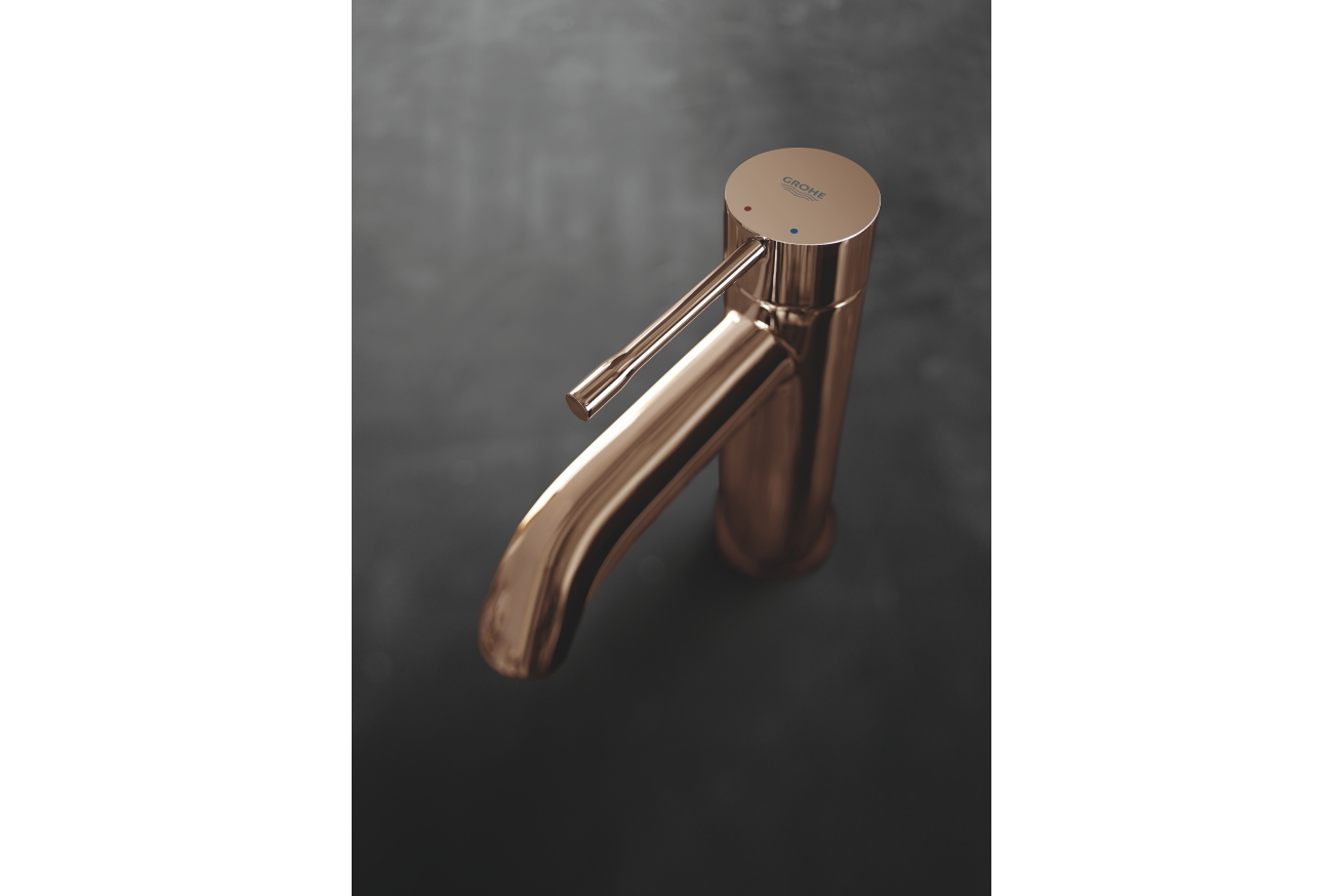 Смеситель для раковины GROHE Essence с донным клапаном, S-size, теплый закат глянец (24171DA1)