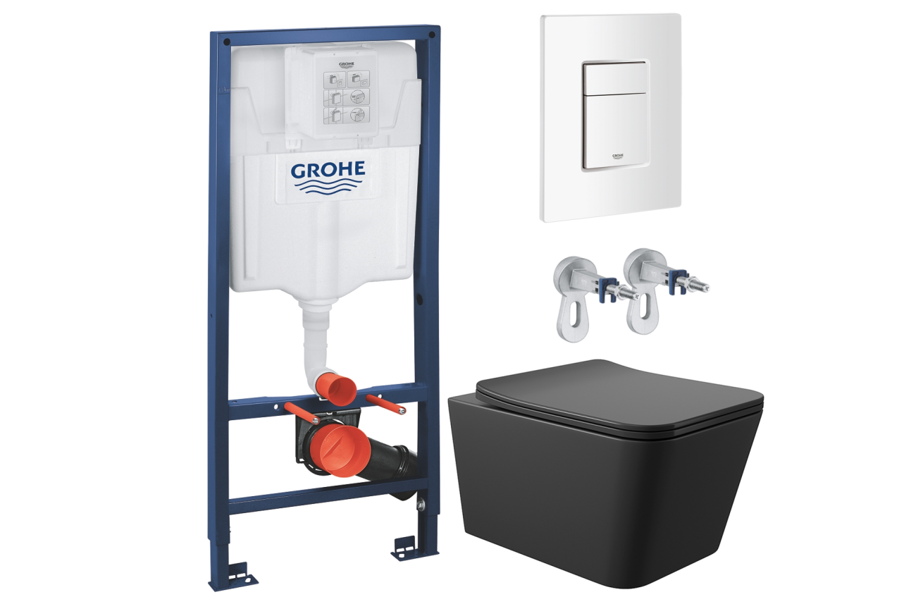 Комплект инсталляции GROHE Rapid SL 38772SH0 с унитазом Aqueduto MACIO MAC0140 и сиденьем с микролифтом (NW0219)