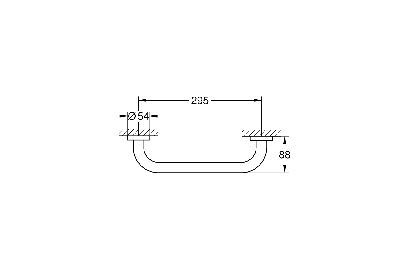 Ручка для ванной GROHE Essentials 300 мм, суперсталь (40421DC1)