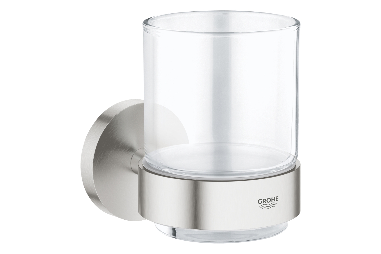 Стакан с держателем GROHE Essentials, суперсталь (40447DC1)