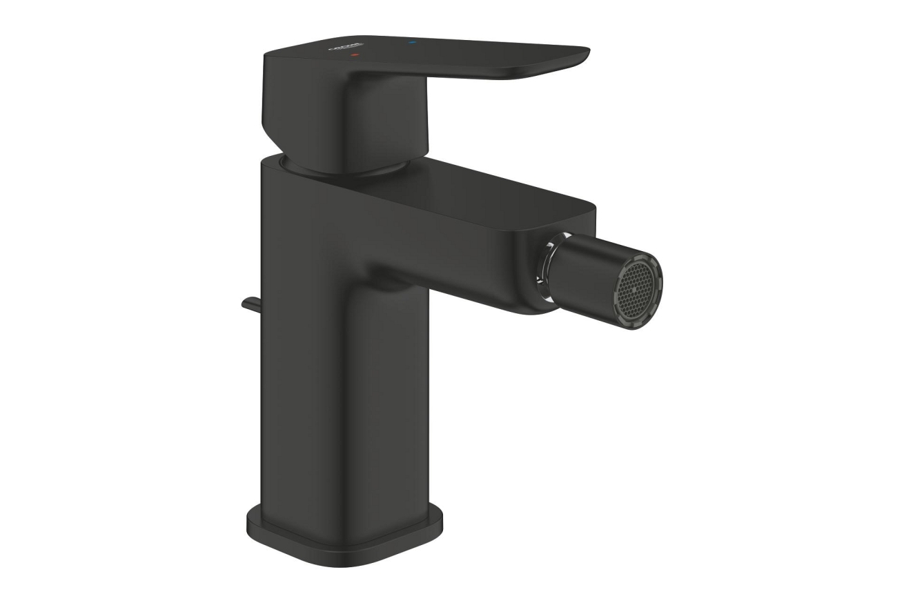 Смеситель для биде GROHE Cubeo с донным клапаном, S-size, черный матовый (1018102430)