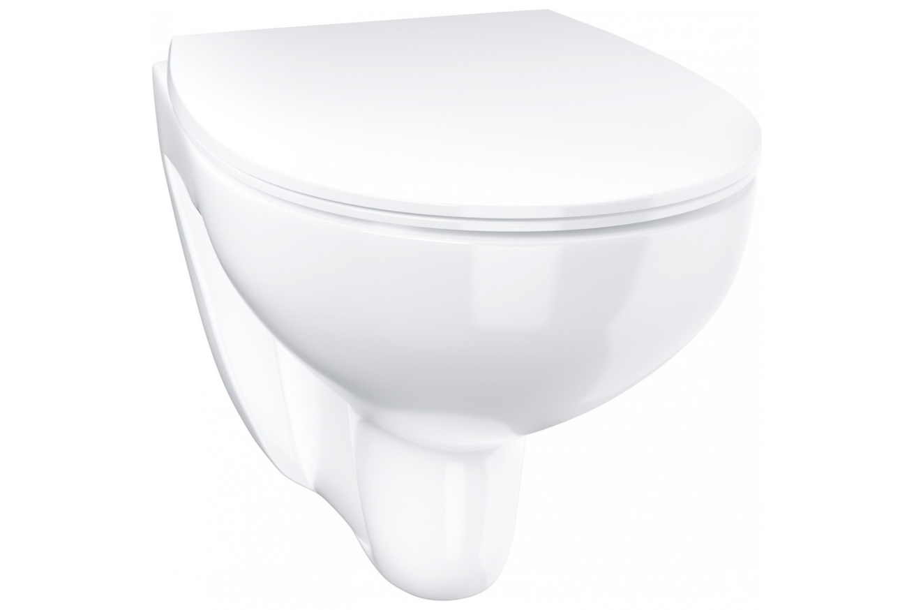 Унитаз подвесной безободковый GROHE Bau Edge, альпин-белый (39809000)