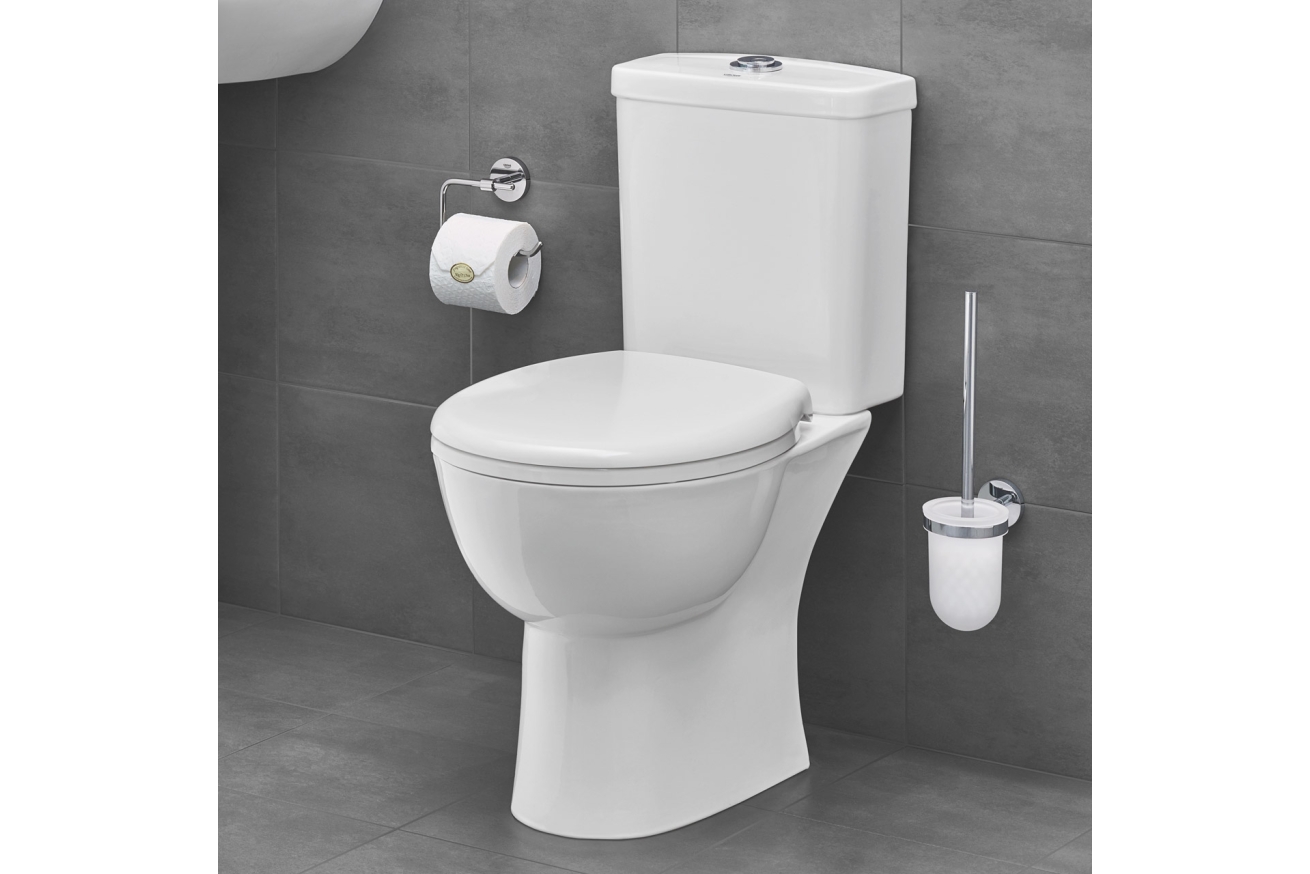 Готовый комплект напольного унитаза GROHE Bau Ceramic, альпин-белый (39347000)