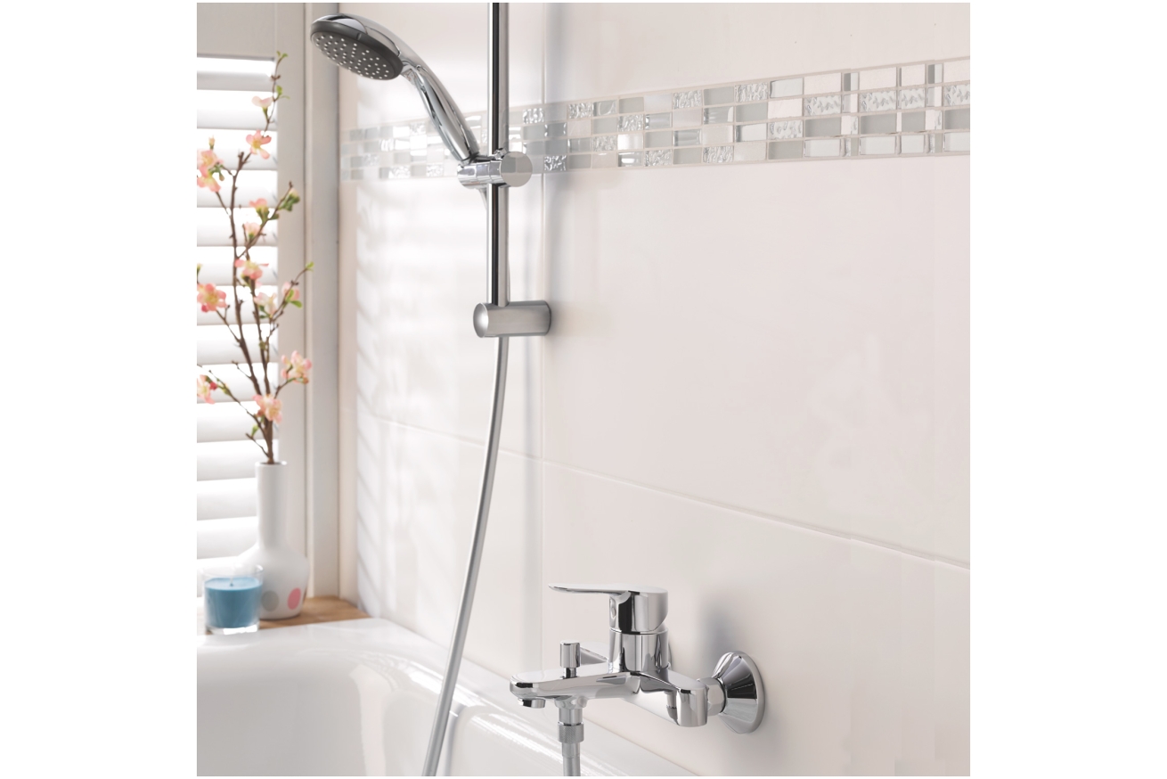 Душевой гарнитур GROHE QuickFix Vitalio Start 100, 1 режим струи, душевая штанга 600 мм, 5,7 л/мин, хром (27942000)
