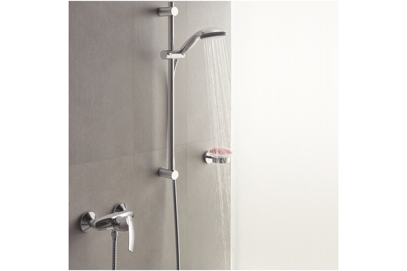 Душевой гарнитур GROHE QuickFix Vitalio Start 100, 1 режим струи, душевая штанга 600 мм, 5,7 л/мин, хром (27942000)