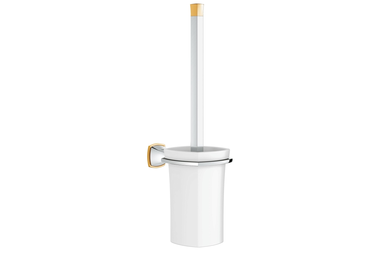 Туалетный ёршик GROHE Grandera с держателем, хром/золото (40632IG0)